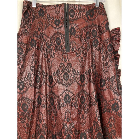 XL Vintage Lip Service Vice Bustle Skirt Snake Print Corset Steampunk Goth - Picture 3 of 6